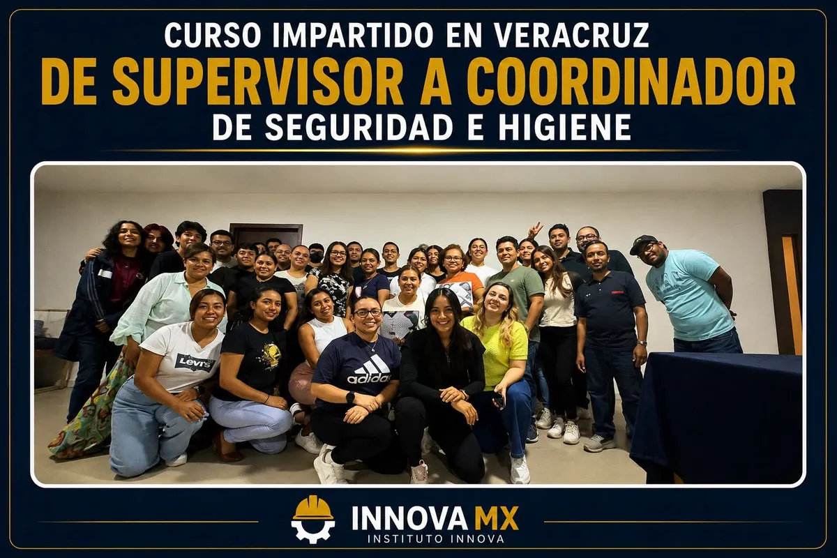 Grupo de participantes en un curso de supervisión y coordinación de seguridad e higiene